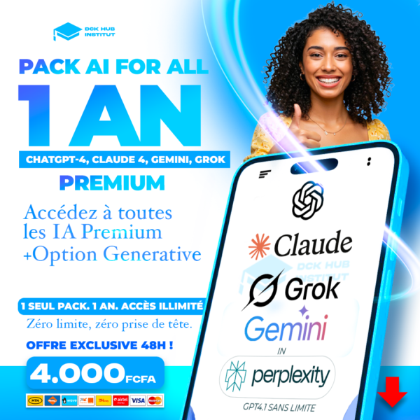 🚀 Pack IA FOR ALL | Premium 1 An | NOUVEAU BON PLAN